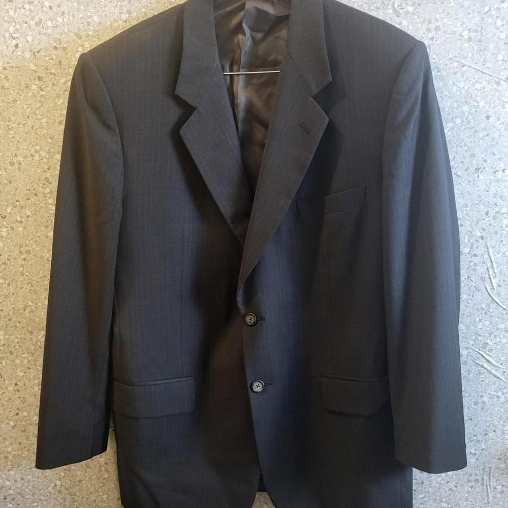 Corneliani,‎ Saks 5th Avenue, 100% Virgin Wool Men Brown Plaid Suit, 43R/35"W'